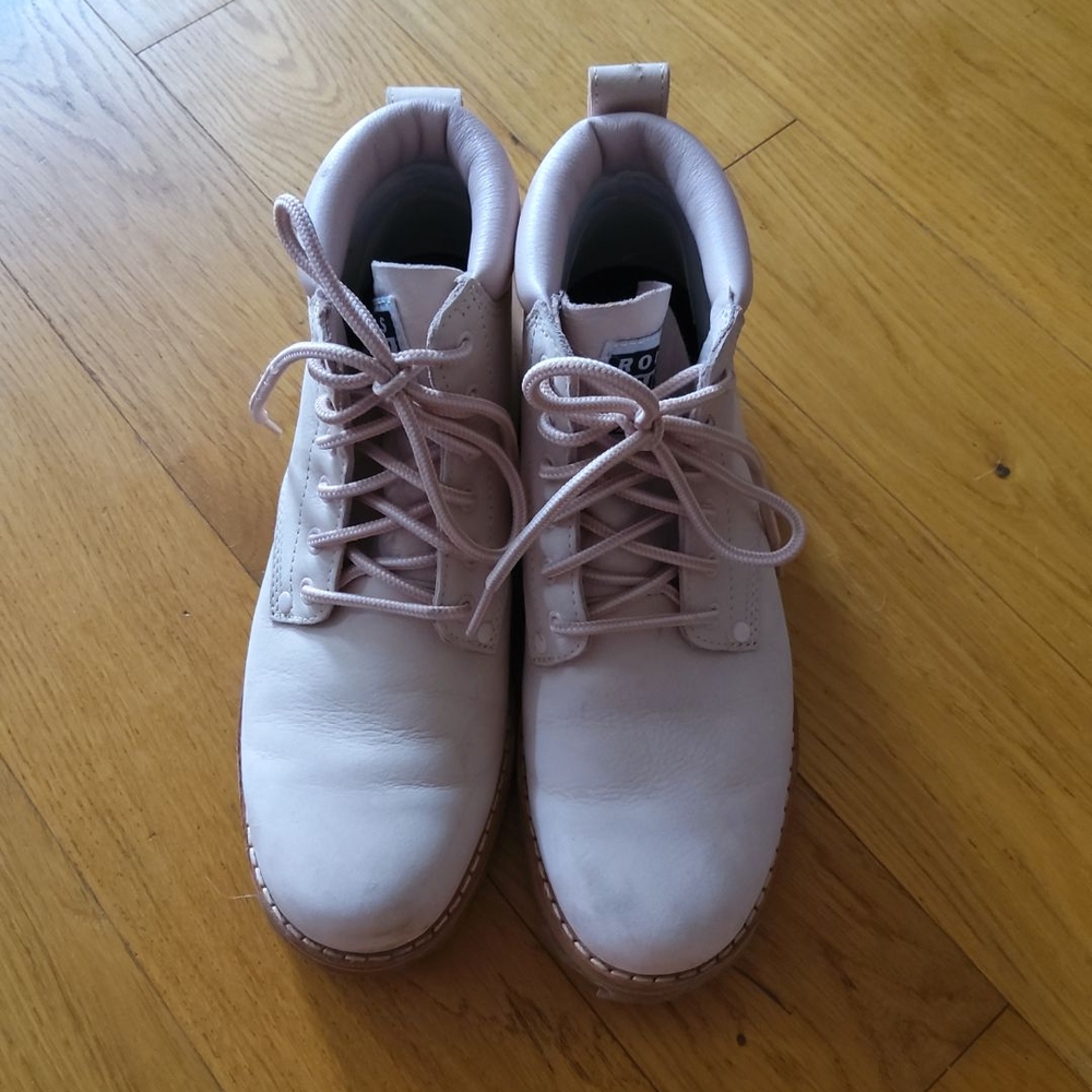 Roots Pink Ankle Boots